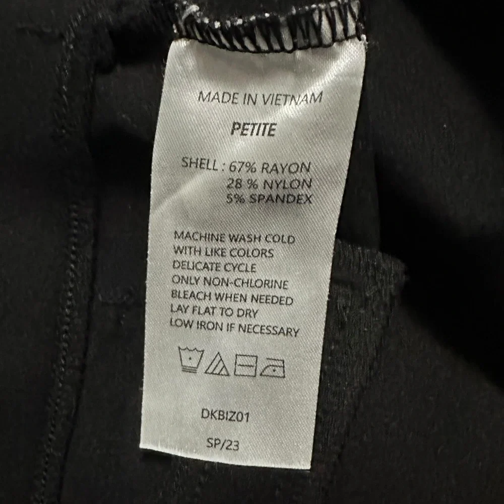 Quince Ultra-Stretch Ponte Straight Leg Pant Black Petite Medium Career Office - Picture 5 of 9